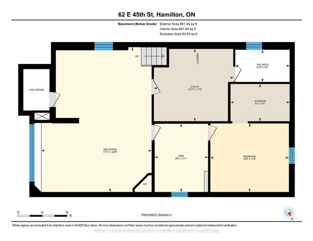 62 East 45th St, House detached with 3 bedrooms, 2 bathrooms and 3 parking in Hamilton ON | Image 35