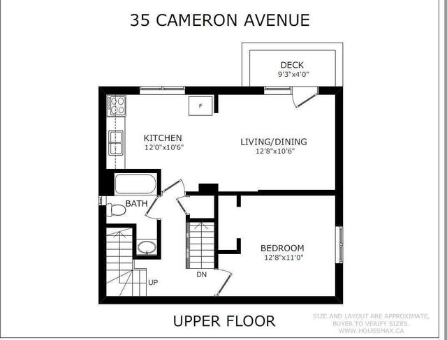 Second - 35 Cameron Ave, House detached with 1 bedrooms, 1 bathrooms and null parking in Toronto ON | Image 2