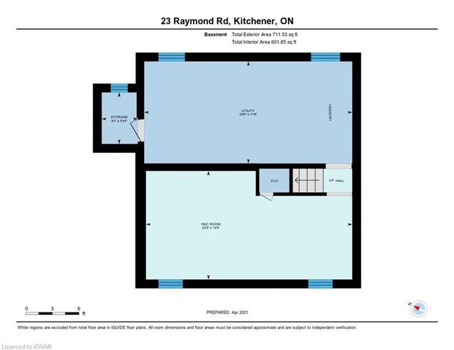 23 Raymond Road, House detached with 2 bedrooms, 1 bathrooms and null parking in Kitchener ON | Image 23