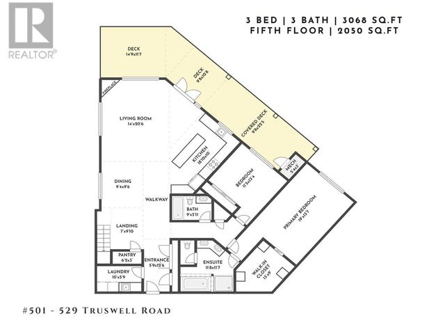 501 - 529 Truswell Road, Condo with 3 bedrooms, 3 bathrooms and 2 parking in Kelowna BC | Image 68