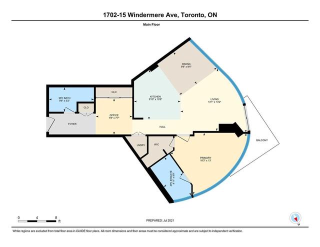 1702 - 15 Windermere Ave, Condo with 1 bedrooms, 2 bathrooms and 1 parking in Toronto ON | Image 16