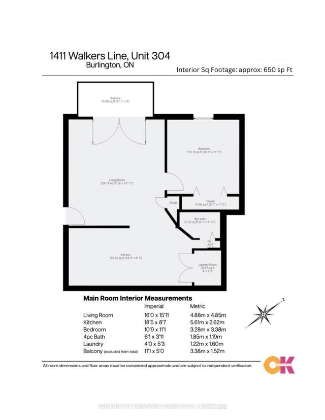 304 - 1411 Walkers Line, Condo with 1 bedrooms, 1 bathrooms and 2 parking in Burlington ON | Image 35