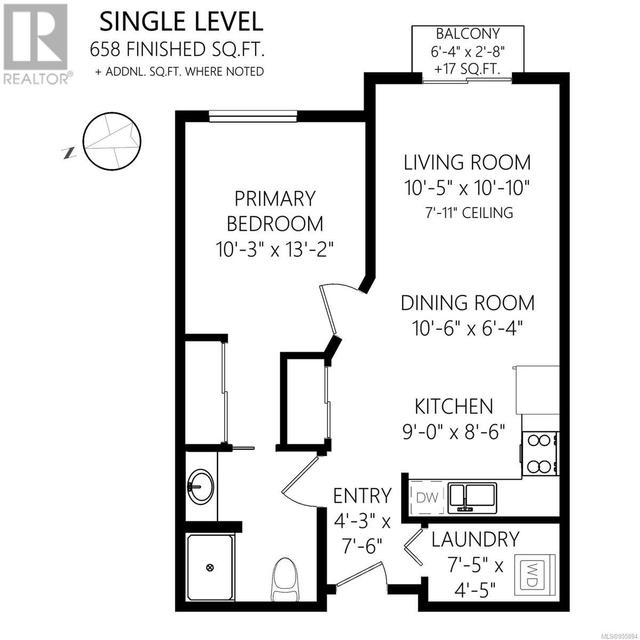 608 - 917 Avrill Rd, Condo with 1 bedrooms, 1 bathrooms and 1 parking in Langford BC | Image 13