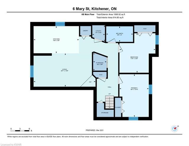 6 Mary Street, House detached with 5 bedrooms, 0 bathrooms and null parking in Kitchener ON | Image 49