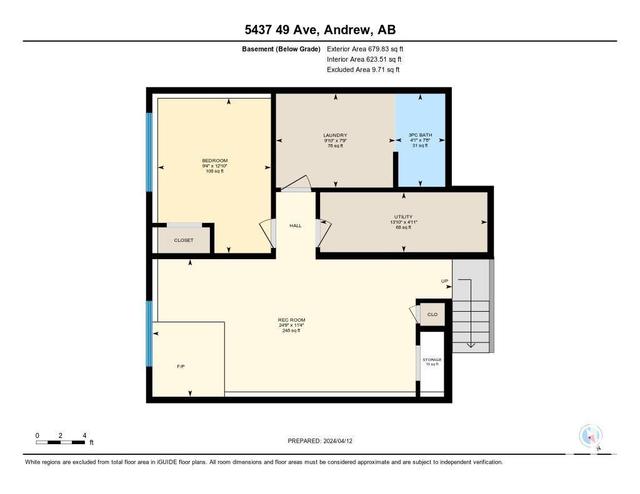 5437 49 Av, House detached with 4 bedrooms, 3 bathrooms and null parking in Andrew AB | Image 61