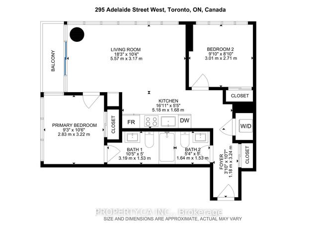 1402 - 295 Adelaide St W, Condo with 2 bedrooms, 2 bathrooms and 1 parking in Toronto ON | Image 23