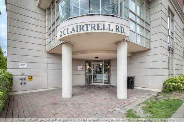1203 - 2 Clairtrell Rd, Condo with 2 bedrooms, 2 bathrooms and 1 parking in Toronto ON | Card Image