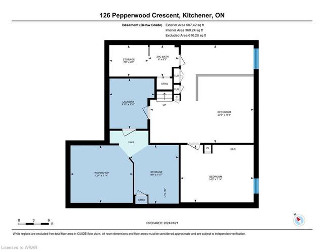 126 Pepperwood Crescent, House detached with 4 bedrooms, 1 bathrooms and 4 parking in Kitchener ON | Image 33