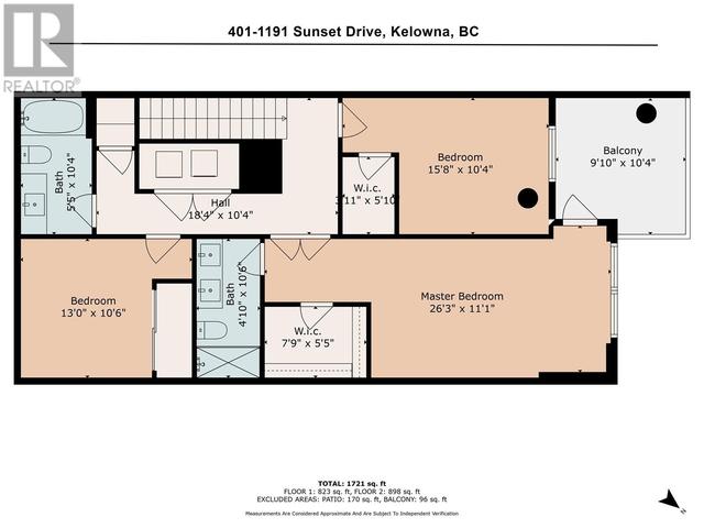 401 - 1191 Sunset Drive, House attached with 3 bedrooms, 2 bathrooms and 1 parking in Kelowna BC | Image 36