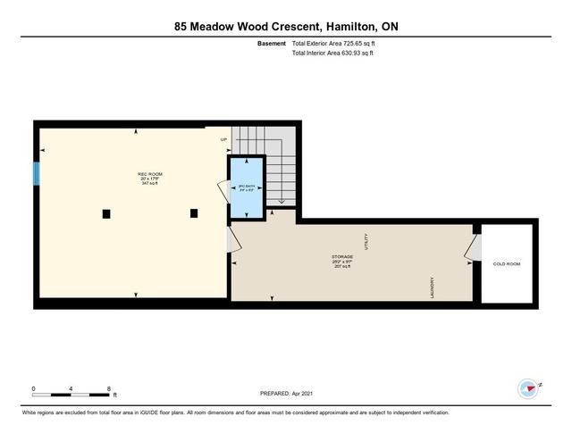 85 Meadow Wood Cres, House attached with 3 bedrooms, 4 bathrooms and 3 parking in Hamilton ON | Image 35