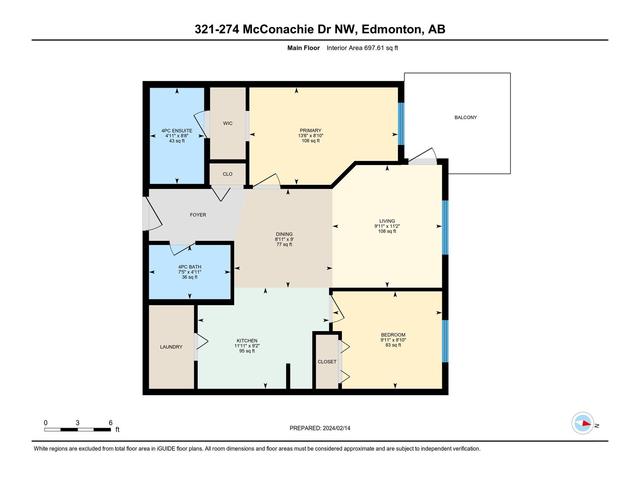 321 - 274 Mcconachie Dr Nw, Condo with 2 bedrooms, 2 bathrooms and null parking in Edmonton AB | Image 25