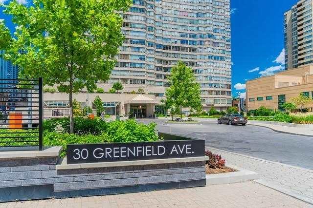1106 - 30 Greenfield Ave, Condo with 2 bedrooms, 2 bathrooms and 2 parking in Toronto ON | Card Image