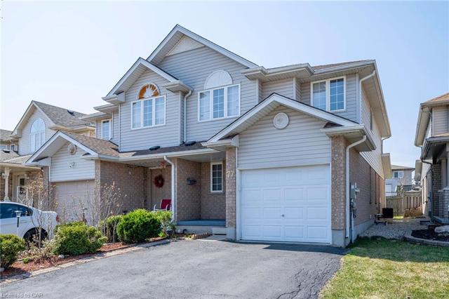 77 Hawkins Drive, House semidetached with 4 bedrooms, 2 bathrooms and 2 parking in Cambridge ON | Image 1