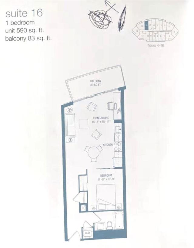 916 - 160 Vanderhoof Ave, Condo with 1 bedrooms, 1 bathrooms and 1 parking in Toronto ON | Image 28