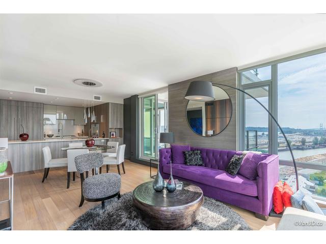 1801 - 210 Salter Street, Condo with 2 bedrooms, 3 bathrooms and 2 parking in New Westminster BC | Card Image