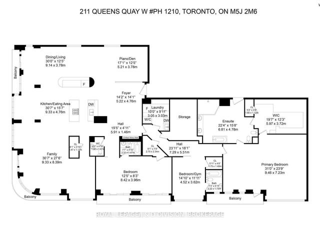 ph 1210 - 211 Queens Quay W, Condo with 3 bedrooms, 4 bathrooms and 3 parking in Toronto ON | Image 33