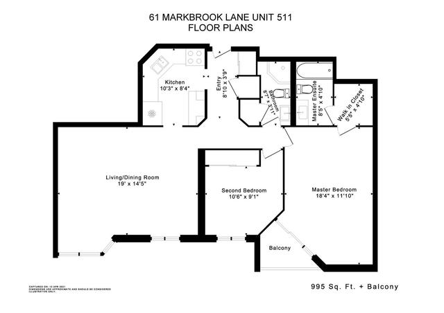 511 - 61 Markbrook Lane, Condo with 2 bedrooms, 2 bathrooms and 1 parking in Toronto ON | Image 21