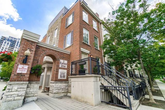 110 - 3 Everson Dr, Townhouse with 1 bedrooms, 1 bathrooms and 1 parking in Toronto ON | Card Image