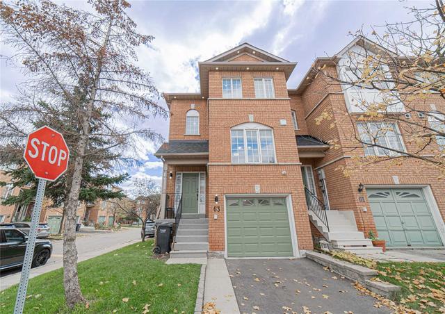 63 - 57 Brickyard Way, Townhouse with 3 bedrooms, 2 bathrooms and 2 parking in Brampton ON | Image 1