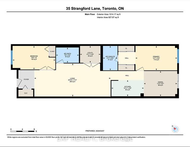 105 - 35 Strangford Lane, Townhouse with 2 bedrooms, 2 bathrooms and 1 parking in Toronto ON | Image 10