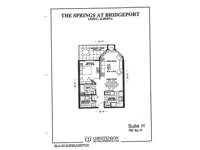 303 - 102a Bridgeport Cx, Condo with 1 bedrooms, 1 bathrooms and null parking in Leduc AB | Image 24
