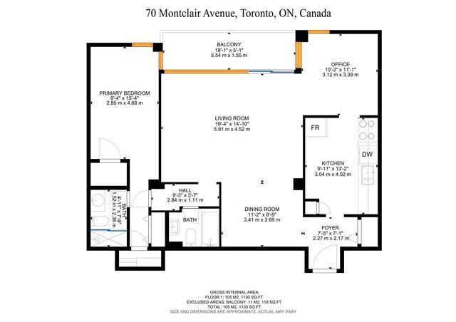 404 - 70 Montclair Ave, Condo with 1 bedrooms, 2 bathrooms and 1 parking in Toronto ON | Image 31