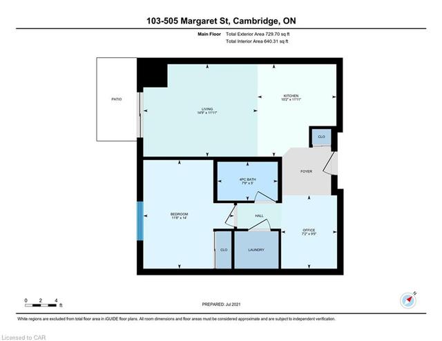 103 - 505 Margaret Street, House attached with 1 bedrooms, 1 bathrooms and null parking in Cambridge ON | Image 23