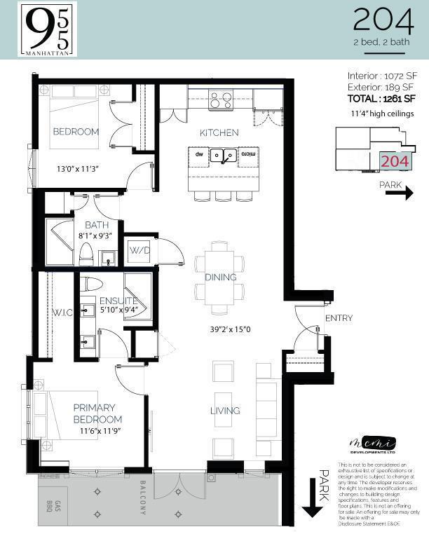 204 - 955 Manhattan Drive, Condo with 2 bedrooms, 2 bathrooms and 1 parking in Kelowna BC | Card Image