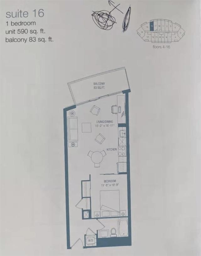 916 - 160 Vanderhoof Ave, Condo with 1 bedrooms, 1 bathrooms and 1 parking in Toronto ON | Image 35
