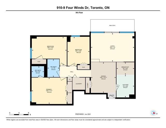 1010 - 9 Four Winds Dr, Condo with 3 bedrooms, 2 bathrooms and 1 parking in Toronto ON | Image 27
