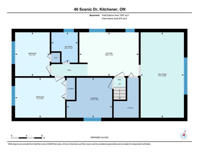 46 Scenic Dr, House detached with 3 bedrooms, 2 bathrooms and 4 parking in Kitchener ON | Image 8