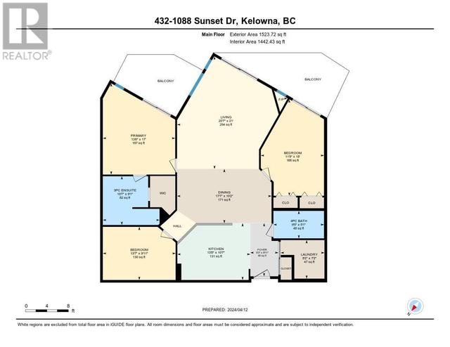 432 - 1088 Sunset Drive, Condo with 2 bedrooms, 2 bathrooms and 1 parking in Kelowna BC | Image 42