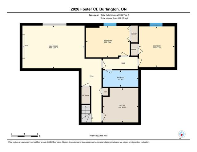 2026 Foster Crt, House detached with 2 bedrooms, 3 bathrooms and 6 parking in Burlington ON | Image 26