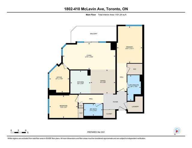1802 - 410 Mclevin Ave, Condo with 2 bedrooms, 2 bathrooms and 1 parking in Toronto ON | Image 25