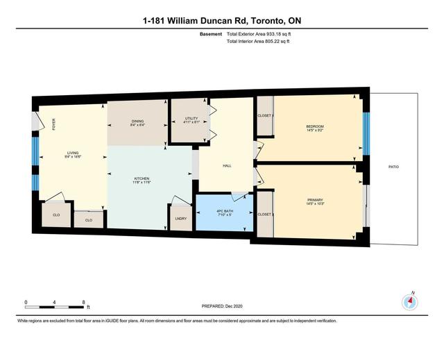 1 - 181 William Duncan Rd, Townhouse with 2 bedrooms, 1 bathrooms and 1 parking in Toronto ON | Image 20