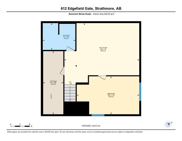 612 Edgefield Gate, Home with 4 bedrooms, 3 bathrooms and 4 parking in Wheatland County AB | Image 40