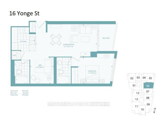 1206 - 16 Yonge St, Condo with 1 bedrooms, 2 bathrooms and 1 parking in Toronto ON | Image 22