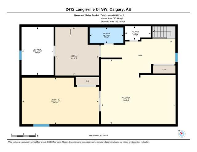 2412 Langriville Drive Sw, House detached with 3 bedrooms, 2 bathrooms and 3 parking in Calgary AB | Image 48