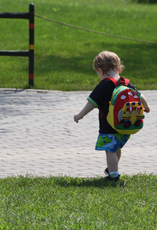 child-backpack-park