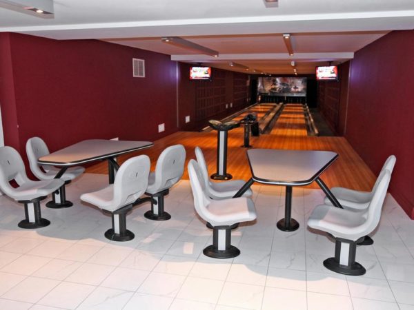 Wow your friends with a few rounds in this condo's bowling alley.