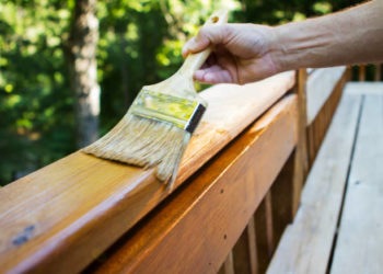 varnishing a deck