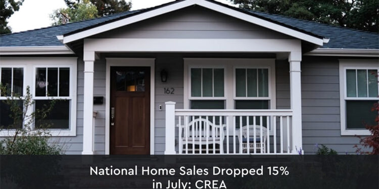 National Home Sales Dropped 15% in July: CREA