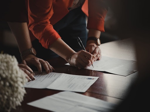 Signing a contract
