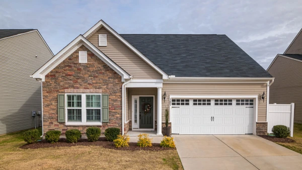 The outside of a detached home.