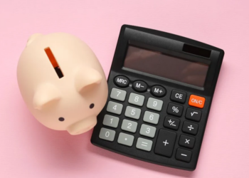 piggy bank and calculator