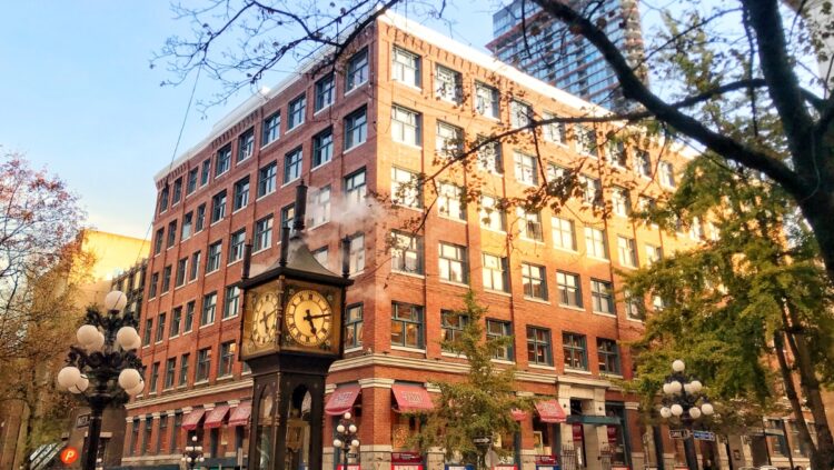 Steamclock located in the Gastown neighbourhood of Vancouver