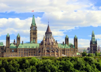 View of Parliament Hill in Ottawa Ontario