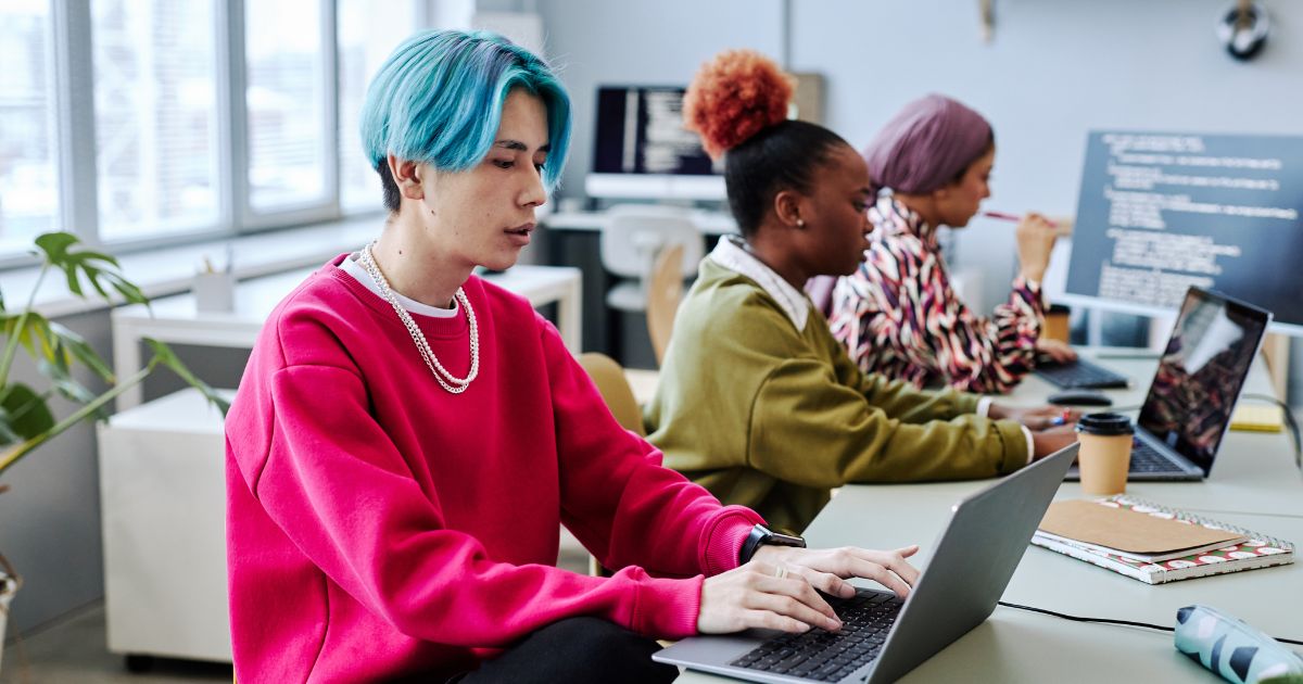 young workers doing taxes