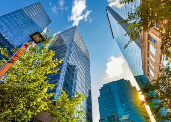 A photo of some of buildings in Calgary.