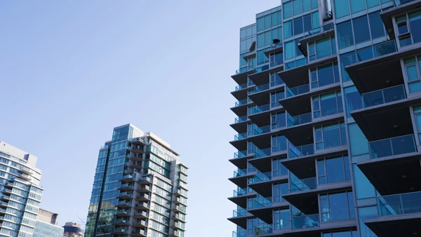 A picture of high-rise condo buildings.